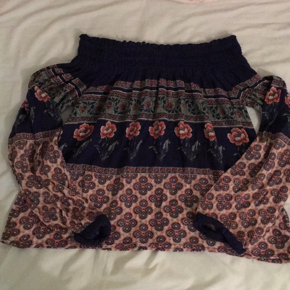 Off the shoulder flora top